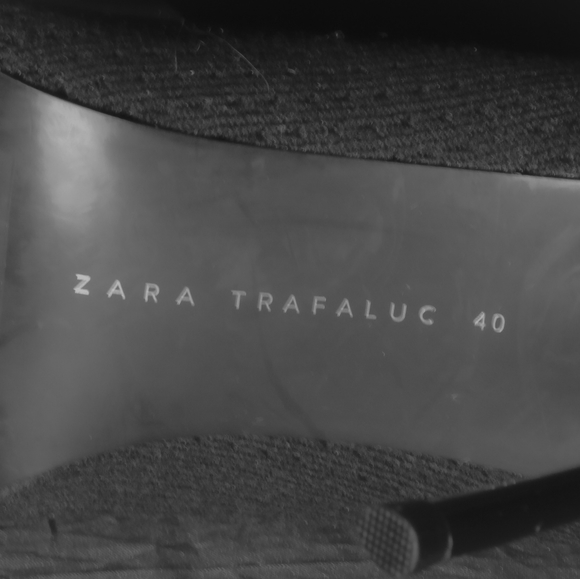 ZARA Black Stretch Fabric High Heel Ankle Boots Pointed Toe Size 40 EU / 9 U.S - Picture 5 of 5